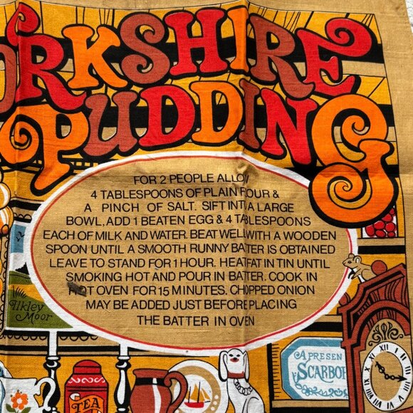 Yorkshire Pudding Souvenir Cotton Kitchen Towel Wall Hanging - Picture 2 of 11